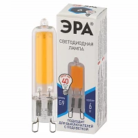 ЭРА Лампочка светодиодная STD LED JCD-6W-GL-840-G9 G9 6Вт капсула нейтральный белый свет