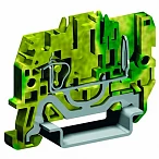 DKC Пружинная клемма заземления со штыревым контактом. Желто-зеленая. 2,5 кв. мм.
