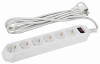 ЭРА USF-6es-5m-W-BOX Сетевой фильтр базовая защита, с/з, с выключателем, 6гн, 5м, ПВС, 10А, белый
