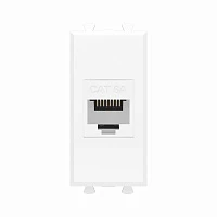 DKC Компьютерная розетка RJ-45 без шторки модульная , кат.6А, "Avanti", "Белое облако", 1 модуль