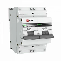EKF PROxima ВА 47-100 Автоматический выключатель  (D) 2P 25А 10kA