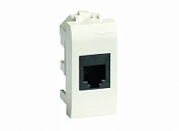 DKC Комп.роз. RJ45 кат.5e, Brava, слон.кость, 1мод