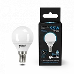 Gauss Лампа Шар 9.5W 950lm 6500K E14 LED 1/10/50