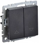 IEK BRITE Выключатель жалюзи 10А ВС10-1-5-БрЧ черный