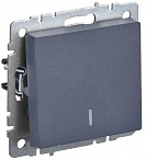 IEK BRITE Выключатель 1-клавишный с индикацией 10А ВС10-1-1-БрМ маренго