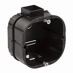 ЭРА Коробка установочная KUTS-60-60-43-s-black усиленная для твердых стен саморезы стыковочные узлы черная IP20