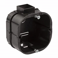 ЭРА Коробка установочная KUTS-60-60-43-s-black усиленная для твердых стен саморезы стыковочные узлы черная IP20