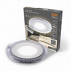 Gauss Светильник Bubbles круг 3+3W, 350lm 3000K 180-265V IP20 монтаж Ø80 103*31мм 3 режима LED