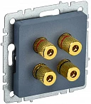 IEK BRITE Аудиорозетка 4-мест. РА10-БрМ мар.