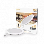 Gauss Светильник Slim круг 18W 1200lm 3000K 180-265V IP20 монтаж Ø210 225*22 LED