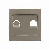 EKF PROxima Валенсия лицевая панель розетки RJ-45 1-местная кашемир