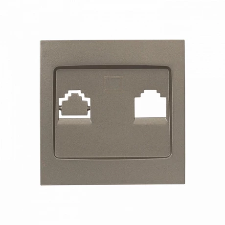 EKF PROxima Валенсия лицевая панель розетки RJ-45 1-местная кашемир