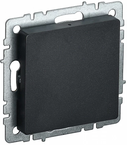 IEK BRITE Заглушка c суппортом МЗ10-БрЧ черный