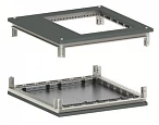 DKC Крыша с фланцем и основание для напольных 19" IT-корпусов ДКС серии CQE 600 x 800, RAL7011