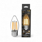 Gauss Лампа Filament Свеча 11W 810lm 2700К Е27 LED 1/10/50