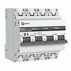 EKF PROxima ВА 47-63 Автоматический выключатель  (D) 4P 4А 4,5kA