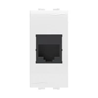 DKC Компьютерная розетка RJ-45, кат.5E (разъем AMP), белая, 1мод.