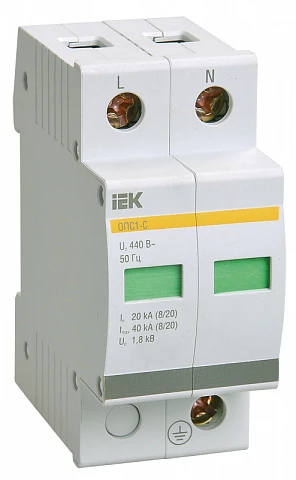 IEK KARAT Ограничитель имп. перенапр. ОПС1-C 2Р In=20kA Un=400B Im=40kA