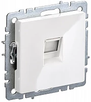IEK BRITE Розетка компьютерная RJ45 кат.5E РК10-БрБ белый