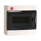 DKC Щиток настен.с двер.8мод.,IP41,бел.,с клем.блок.1х87508 и замком