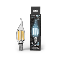 Gauss Лампа Filament Свеча на ветру 13W 1150lm 4100К Е14 LED 1/10/50