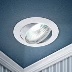 ЭРА KL1A WH Белый Светильник литой простой поворотный MR16,12V/220V, 50W
