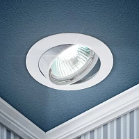 ЭРА KL1A WH Белый Светильник литой простой поворотный MR16,12V/220V, 50W
