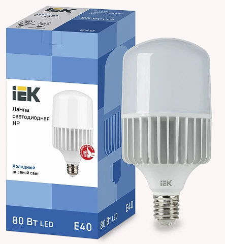 IEK Лампа светодиодная (LED) d136мм E40 80Вт 230В матовая холодная дневного света 6500К