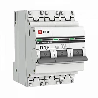 EKF PROxima ВА 47-63 Автоматический выключатель  (D) 3P 1,6А 4,5kA