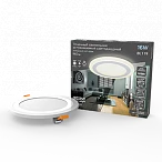 Gauss Светильник Backlight круг 12+4W 960lm 4000K 180-265V IP20 монт Ø170 190*31мм 3 реж LED
