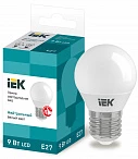 IEK Лампа светодиодная ECO G45 шар 9Вт 230В 4000К E27