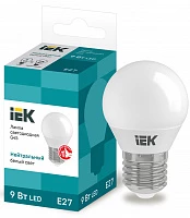 IEK Лампа светодиодная ECO G45 шар 9Вт 230В 4000К E27