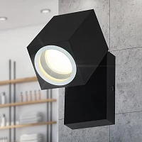 ЭРА Декоративная подсветка WL37 BK MR16/GU10, черный, для интерьера, фасадов зданий