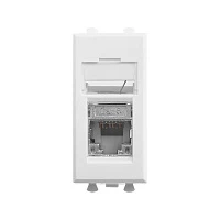 DKC Компьютерная розетка RJ-45 модульная, кат.6 экранированная, "Avanti","Белое облако", 1 модуль