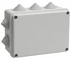 IEK Коробка КМ41242 распаячная для о/п 150х110х70 мм IP55 (RAL7035, 10 гермовводов)