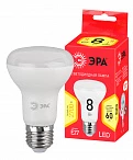 ЭРА Лампочка светодиодная RED LINE LED R63-8W-827-E27 R Е27 / E27 8 Вт рефлектор теплый белый свет