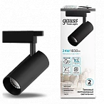 Gauss Светильник трековый цилиндр 24W 1830lm 4000K 180-240V IP20 65*210мм черный угол 24º LED