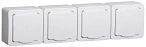 IEK GERMES PLUS РСб24-3-ГПБб роз 4м с з/к о/у IP54 (белый)