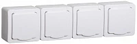 IEK GERMES PLUS РСб24-3-ГПБб роз 4м с з/к о/у IP54 (белый)