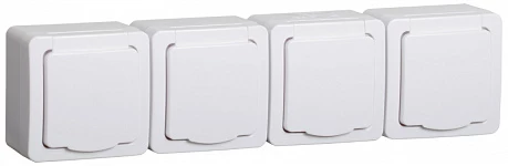 IEK GERMES PLUS РСб24-3-ГПБб роз 4м с з/к о/у IP54 (белый)